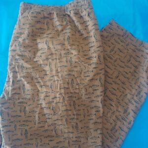 Eddie Bauer Brown Patterned Pajama Pants